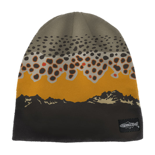 Brown Trout Mountains Skull Cap