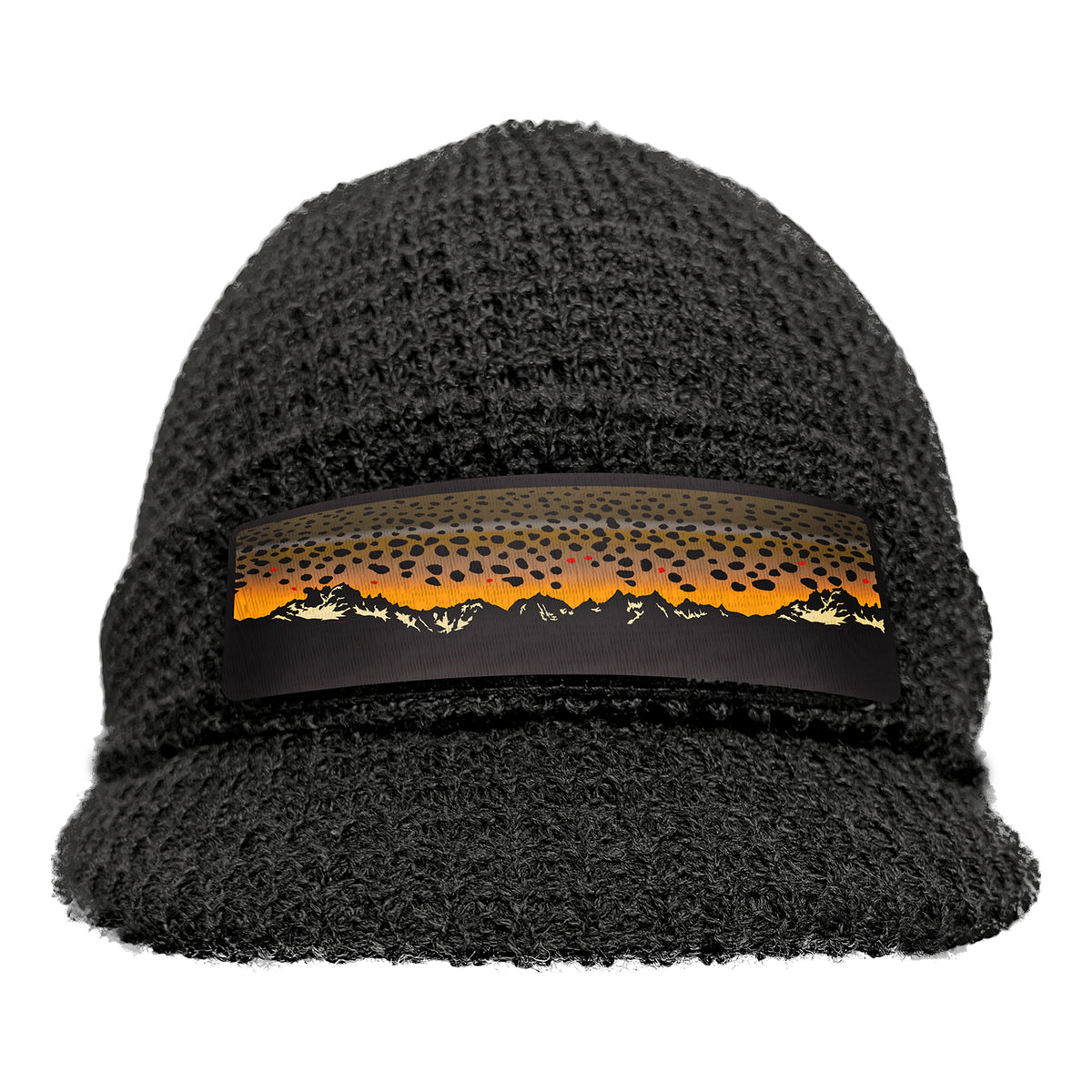 Brown Trout Mountains Brimmed Knit Hat