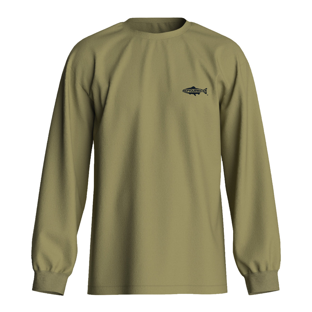 Green Long Sleeve Tshirt front small RYW logo