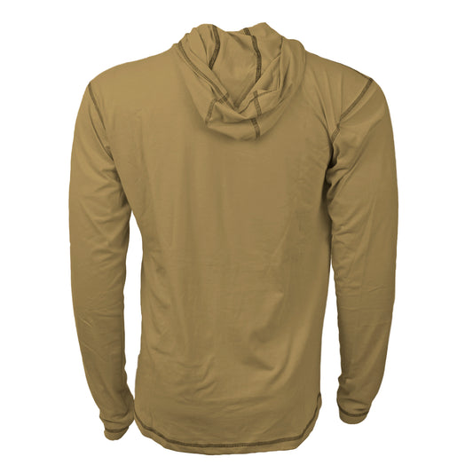 Blank dark tan merino sun hoody