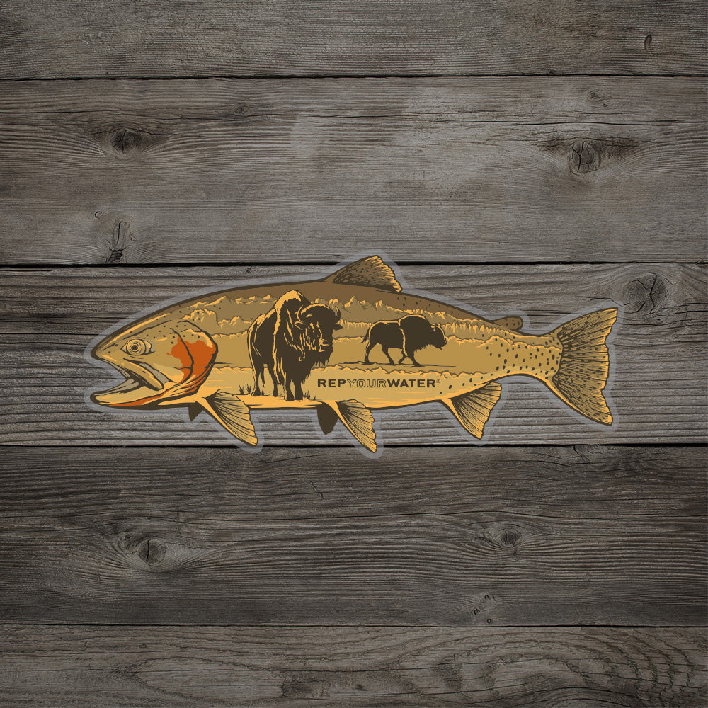 Bison Trout Sticker