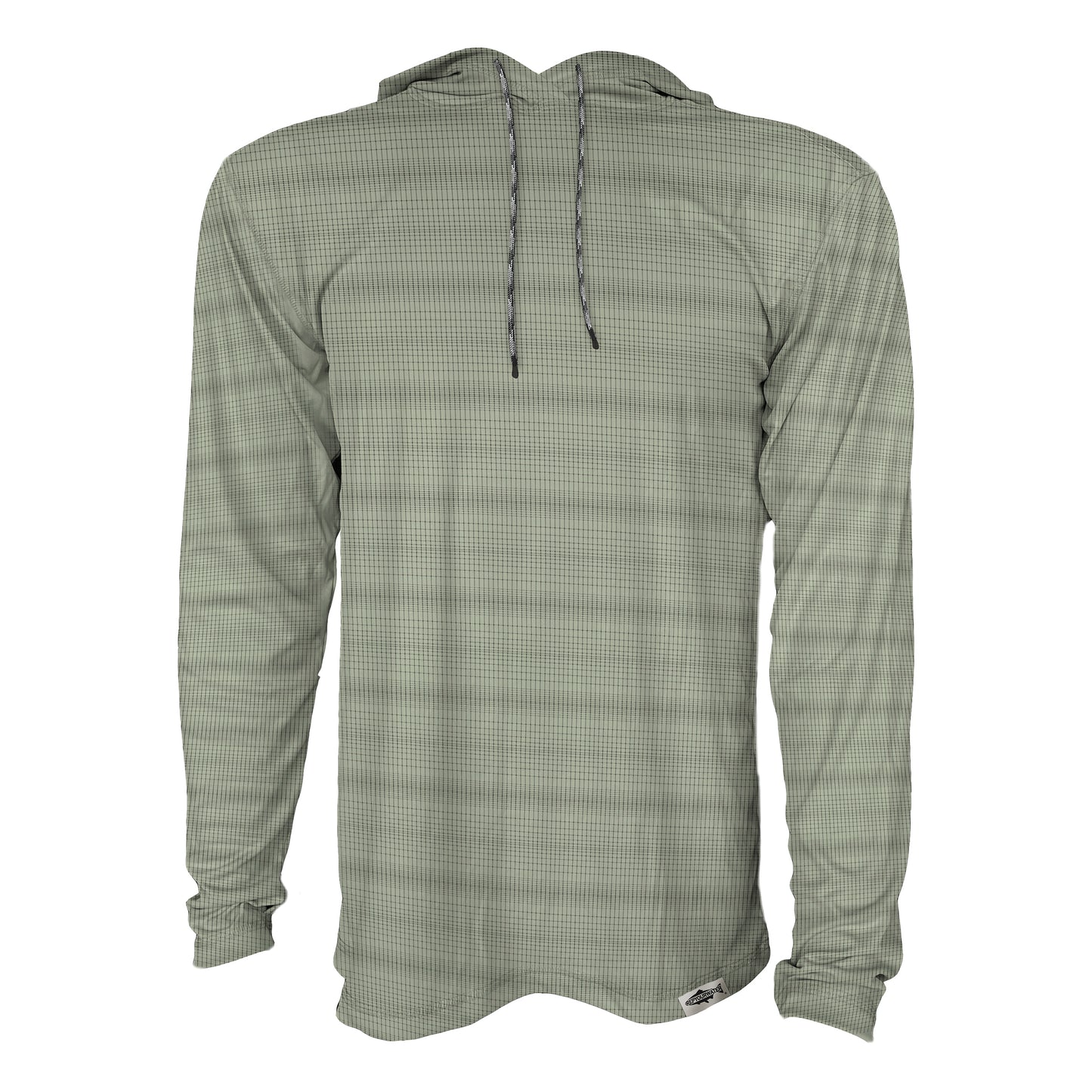 Front of light green flolite sun hoody