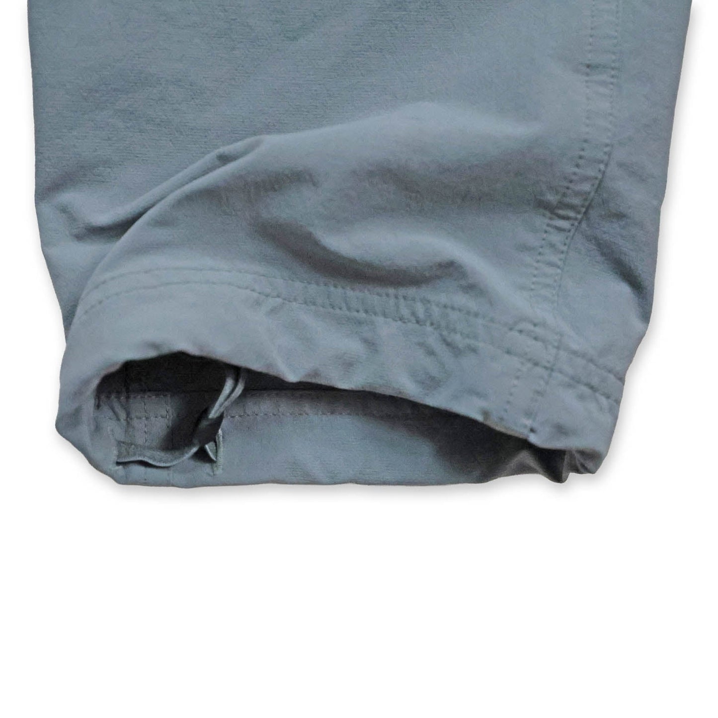 Close up of the pant ankle cinchable leg