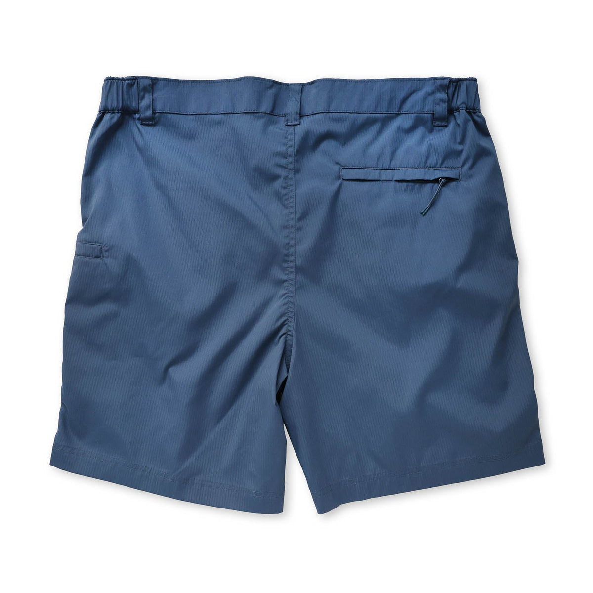 Back of Blue shorts on a white background