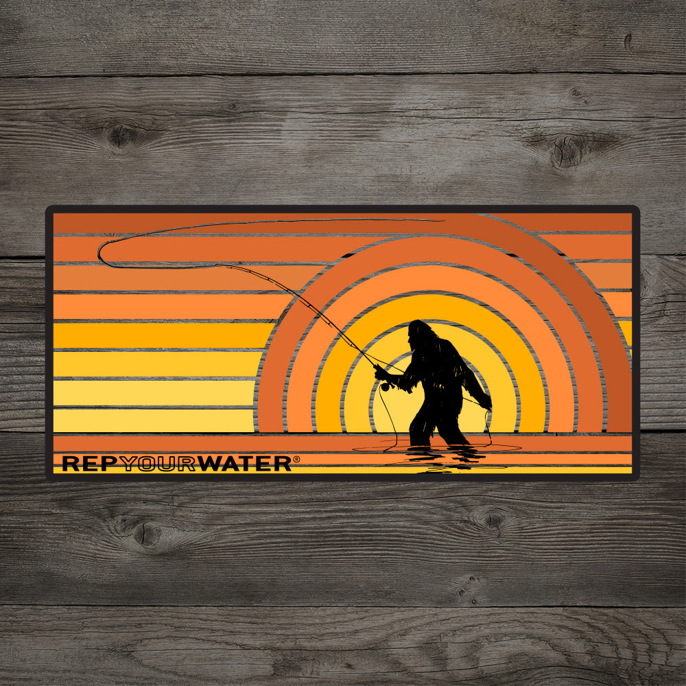 Sunset Squatch Sticker
