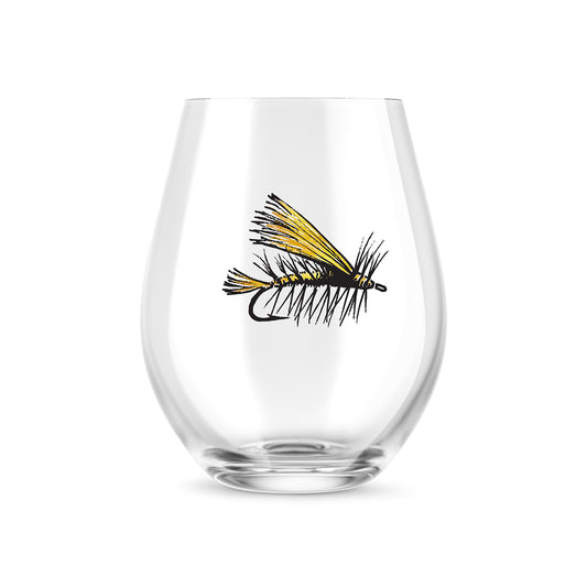 Stimi Stemless Wine Glass, Metallic Print